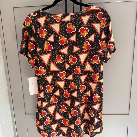 LuLaRoe Disney Classic T (Black and Red Geometric Short Sleeve Top) - Picture 2 of 4